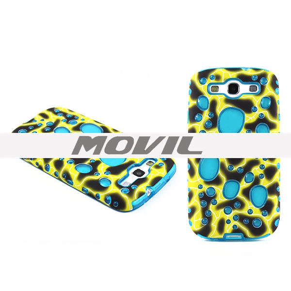 NP-2496 Burbujas de color funda para Samsung Galaxy S3 I9300-0